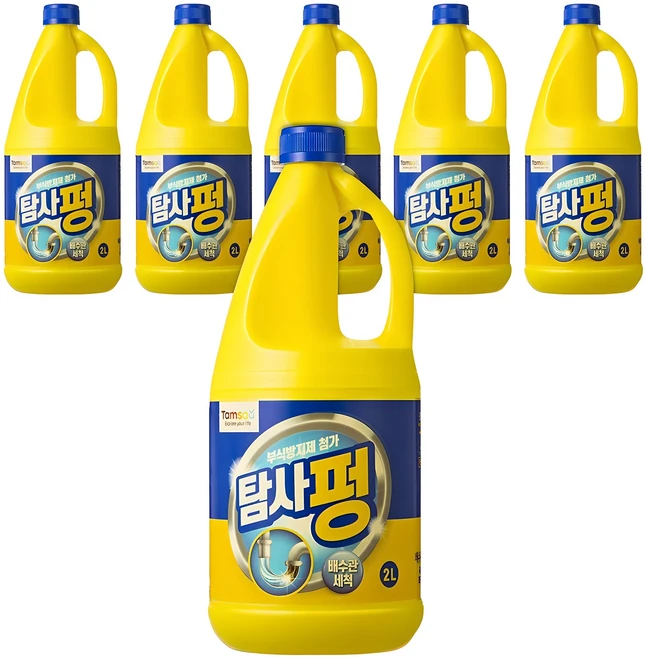 탐사 펑 배수구 세정제, 2L, 6개