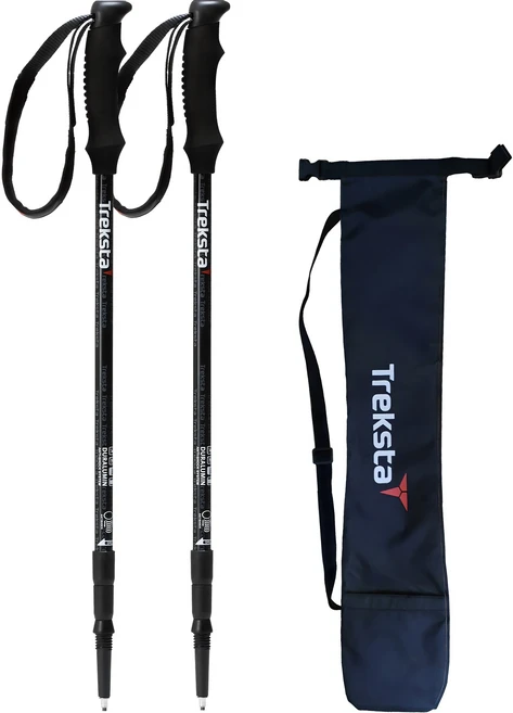트렉스타 어코드 3단 등산스틱 2p + 케이스, 블랙그레이, 1세트