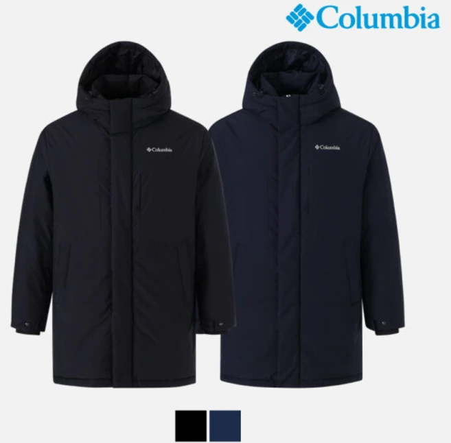 컬럼비아 남성용 논퀼팅 후드 하프패딩 C54-YMD310