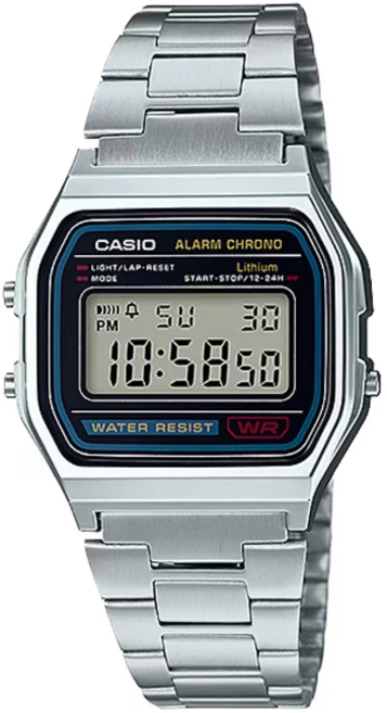 카시오 남여공용 메탈 디지털 명품 시계 A158WA-1DF / CASIO