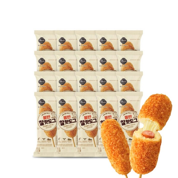 신세계푸드 올반 찰핫도그 20봉 외 왕교자 치킨텐더 등 냉동상품, 80g