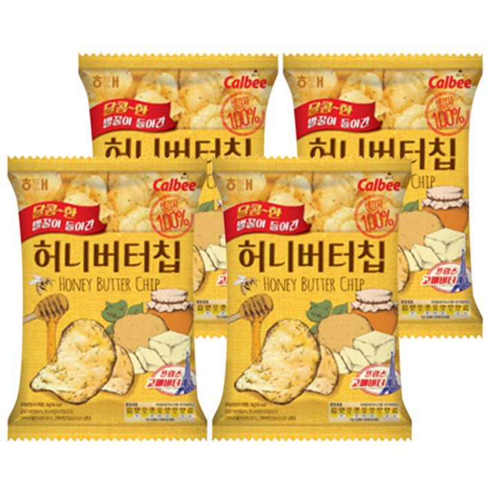 해태제과 허니버터칩, 60g, 4개