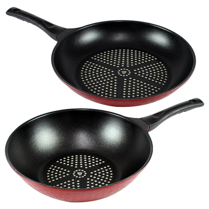 키친아트 뉴본다이아몬드 궁중팬 30cm + 프라이팬 30cm 세트, 1세트