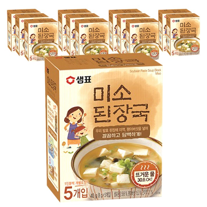샘표 미소된장국, 40g, 12개