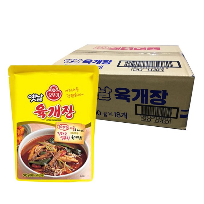 오뚜기 옛날 육개장, 500g, 18개