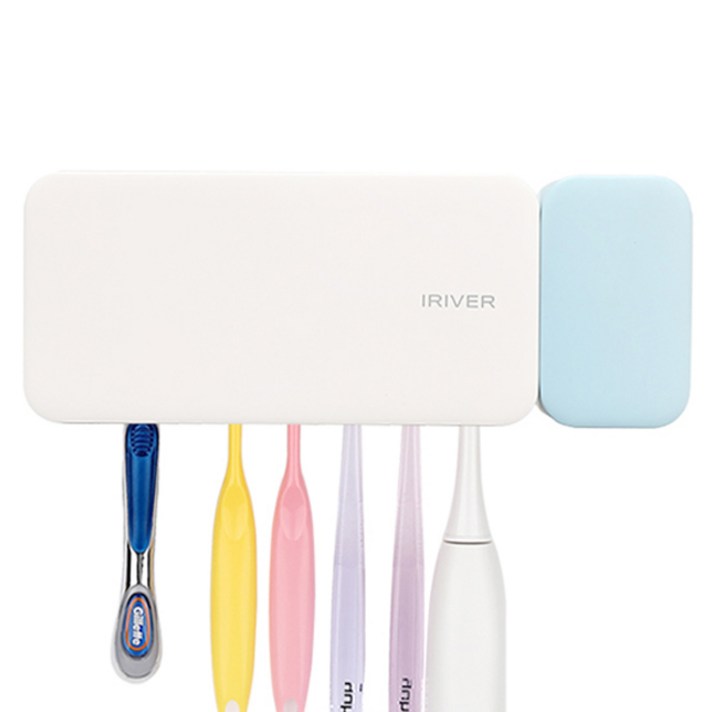 아이리버 배터리팩 분리 UV LED 무선 칫솔살균기 TM-8300W, 프레쉬블루