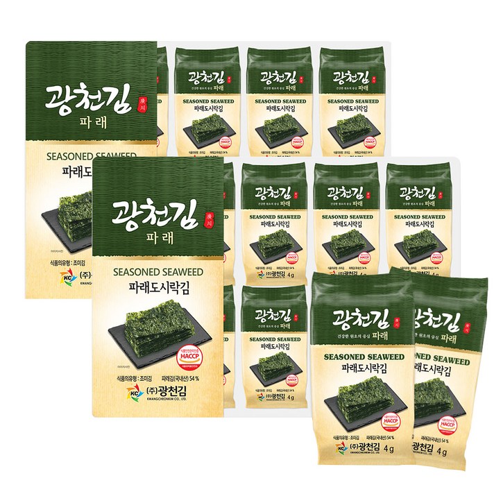 광천김 파래 도시락김, 32개입, 4g