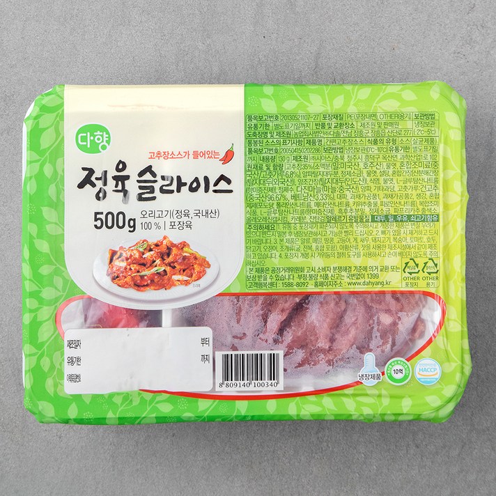 다향오리 오리로스 구이용(고추장소스) (냉장), 500g, 1개
