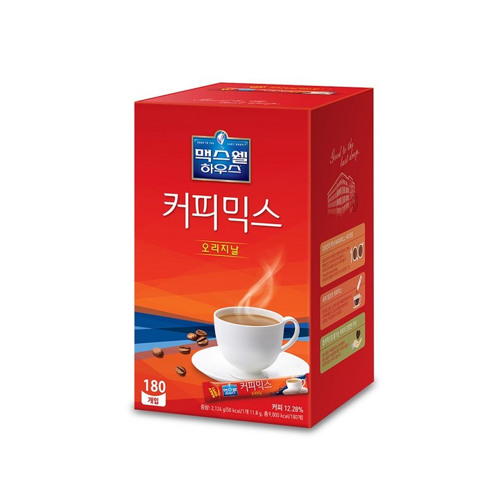 맥스웰하우스 커피믹스 오리지널 스틱형, 12g, 180개
