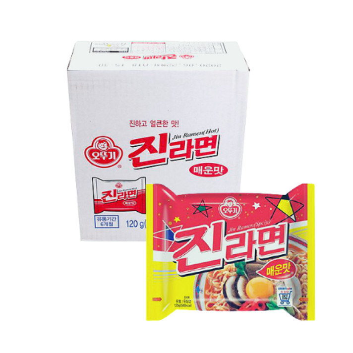오뚜기 진라면 매운맛 120g, 20개