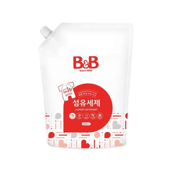 비앤비 섬유세제 1500 ml 리필, 1개