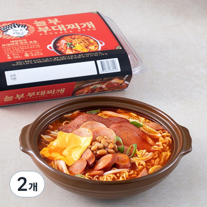 마이셰프 놀부 부대찌개 밀키트, 583g, 2개