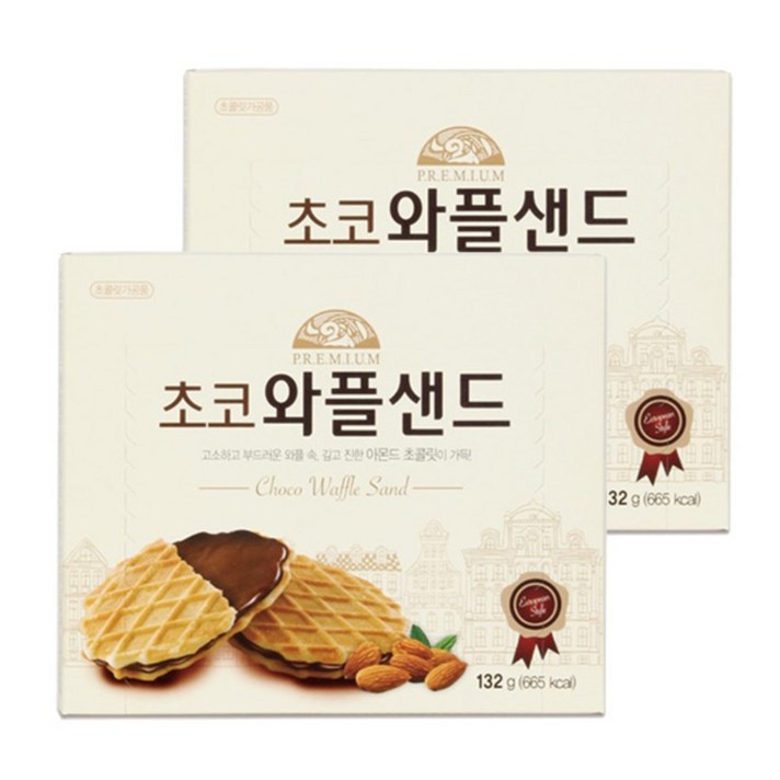 초코와플샌드, 132g, 2개