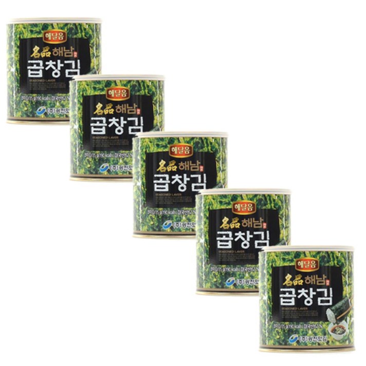 광천맛김 해달음 명품 해남 곱창캔김, 35g, 5개