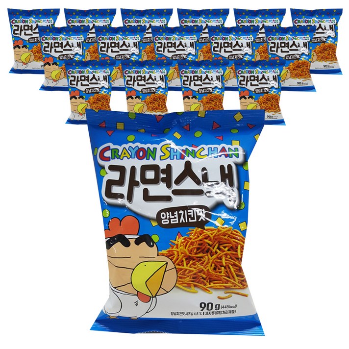 짱구 라면스낵 양념치킨맛, 90g, 16개