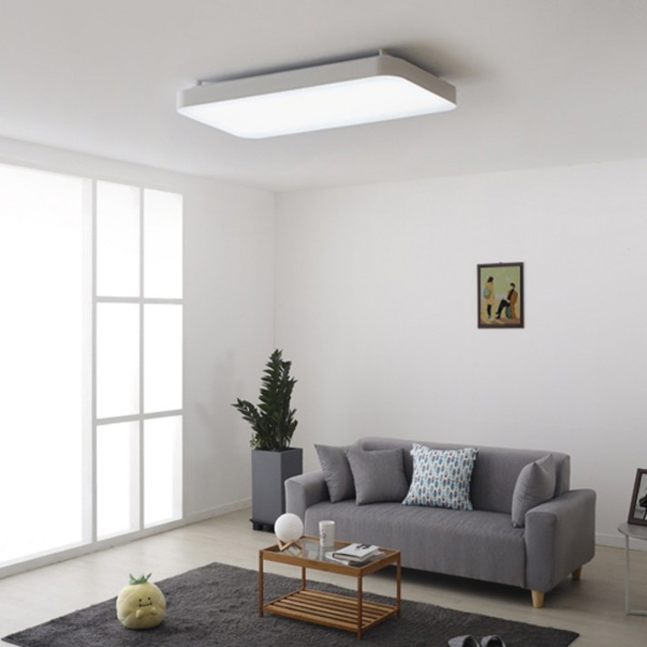 LIGHTING EVER LED 심플 거실등 60W, 화이트