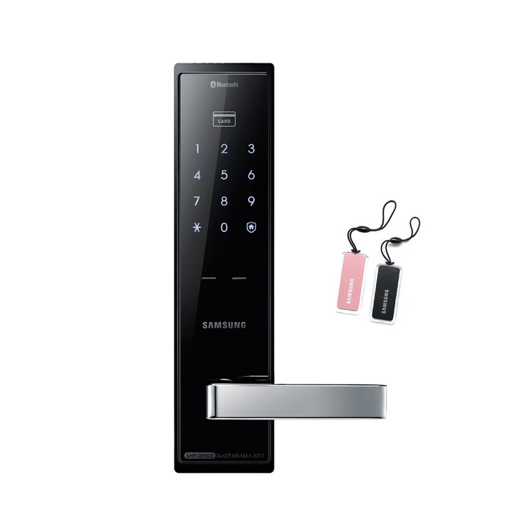 블루투스 도어락 + 디지털 도어락 카드키 2p, SHP-DH520FK