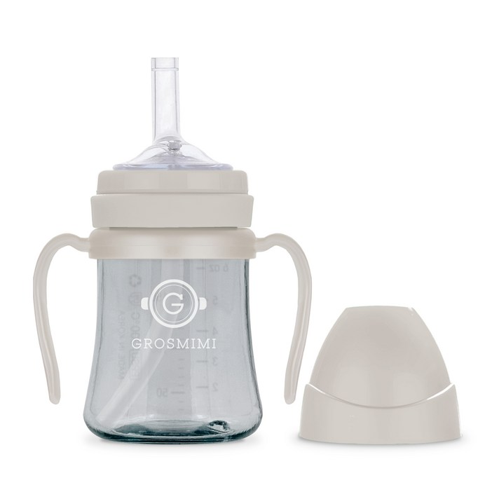 그로미미 PPSU 다크시리즈 빨대컵 200ml, 크림베이지, 1개