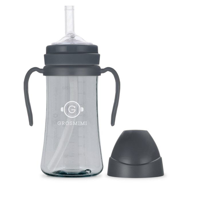 그로미미 PPSU 다크시리즈 빨대컵 300ml, 차콜, 1개