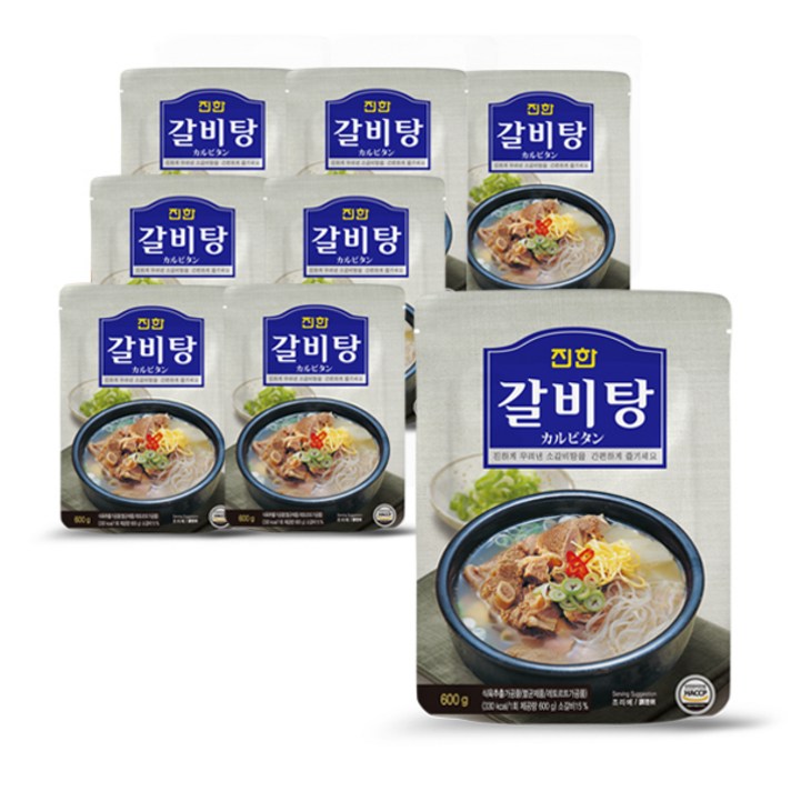 진한 갈비탕, 600g, 8개