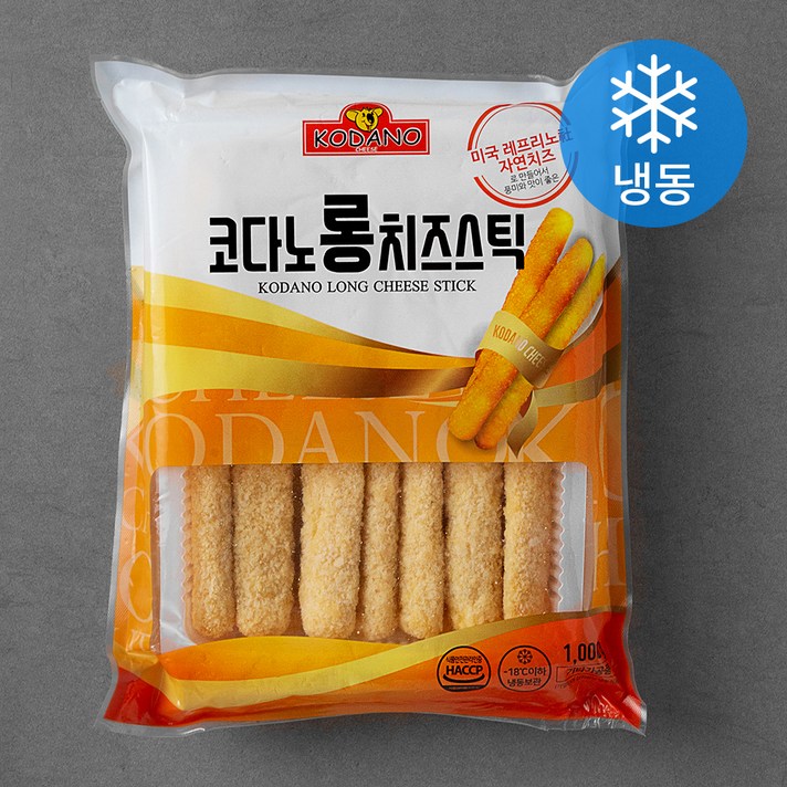 코다노 롱 치즈스틱 (냉동), 1000g, 1개