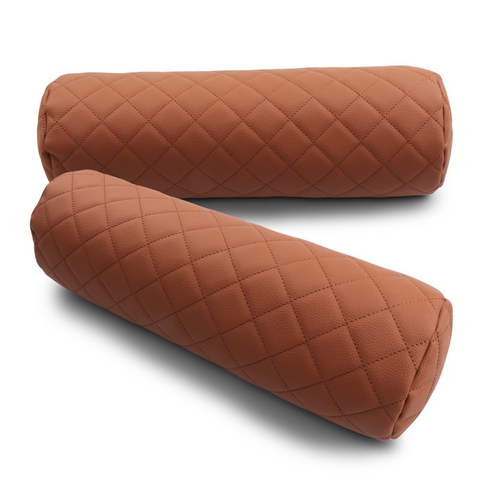 카템 원통형 목쿠션 40cm, 브라운, 2개