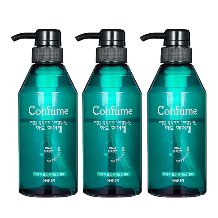 과일나라 컨퓸 하드 헤어젤, 400ml, 3개