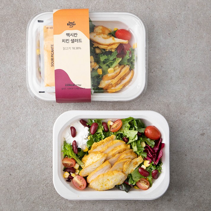 스윗밸런스 멕시칸 치킨 샐러드, 210g, 2개