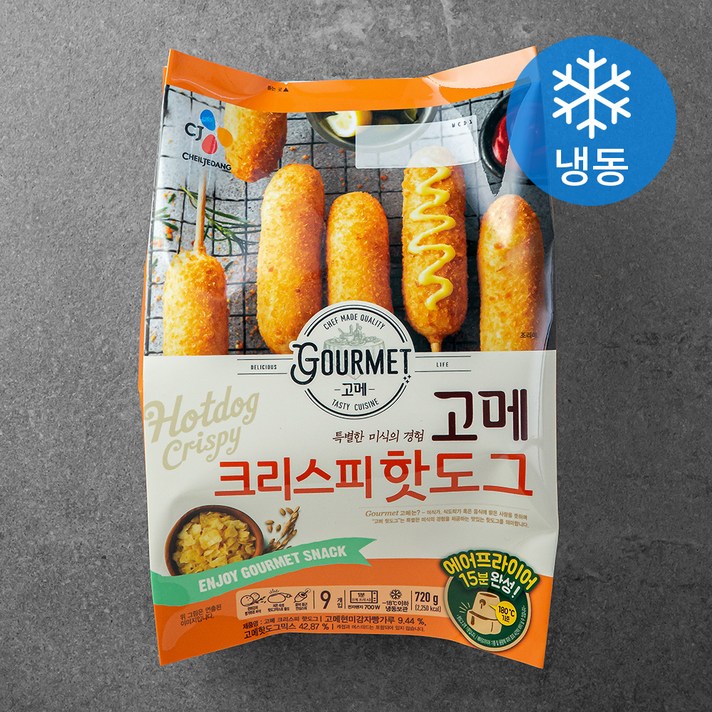고메 크리스피 핫도그 (냉동), 720g, 1개