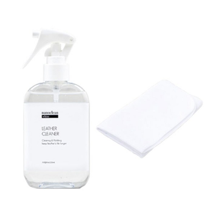 나노클린화이트 가죽클리너 200ml + 버핑타월, 1세트