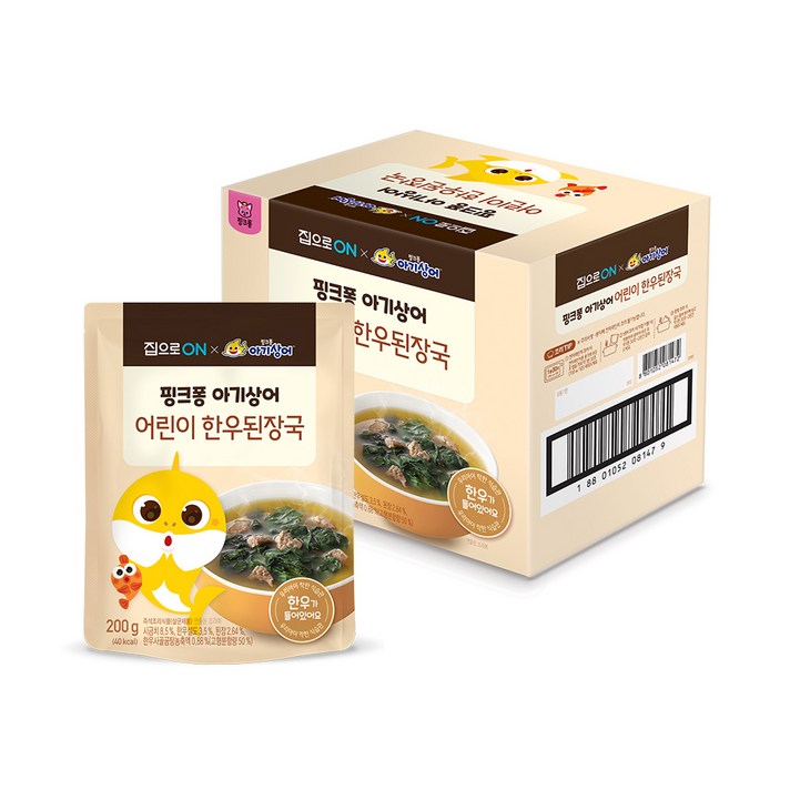 집으로 ON 어린이 한우된장국, 200g, 5개