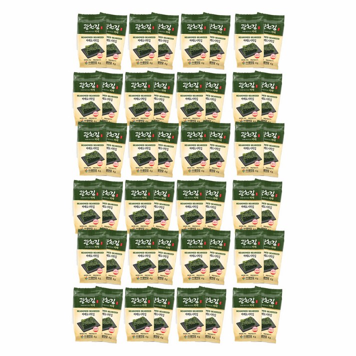 광천김 매일 먹어도 맛있는 파래 도시락김 16p, 3개, 64g