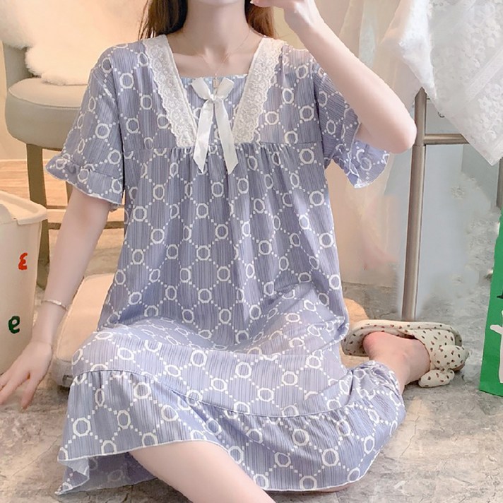 알럽홈 리본 홈웨어 수유 원피스