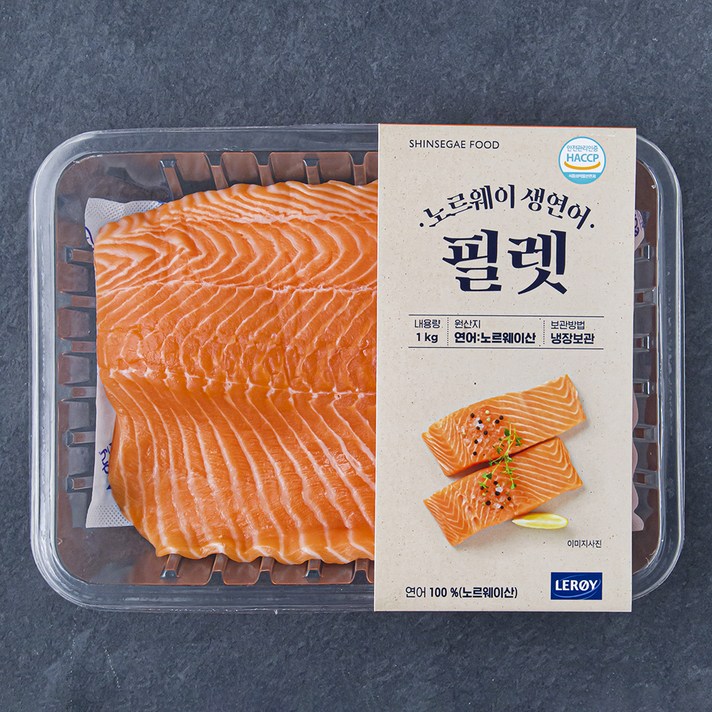 리로이 신세계푸드 생연어 필렛 (냉장), 1kg, 1개