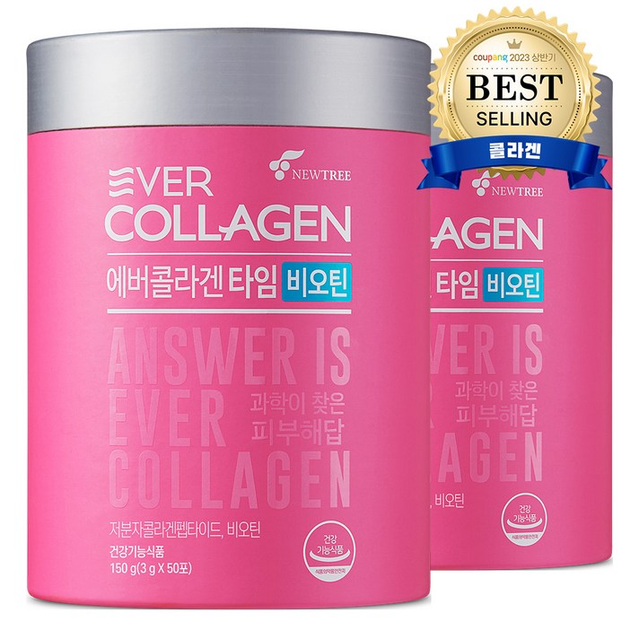 에버콜라겐 타임 비오틴 50포, 150g, 2개