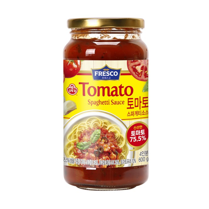 오뚜기 프레스코 토마토 스파게티소스, 600g, 1개