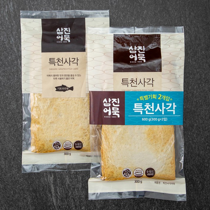 삼진어묵 특천사각, 300g, 2개