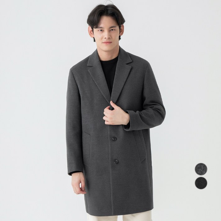캐럿 남성용 데일리 오버핏 롱 코트