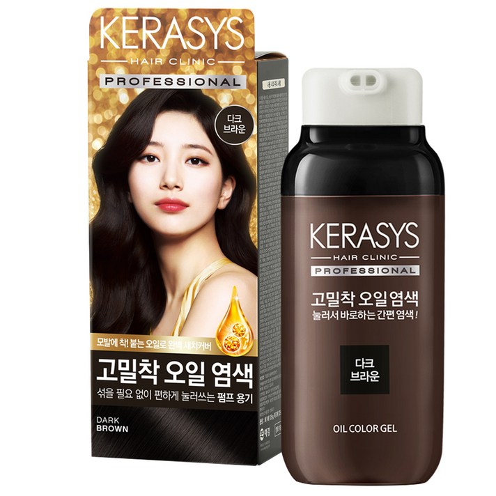 케라시스 고밀착 오일 염색제, 다크브라운, 1개