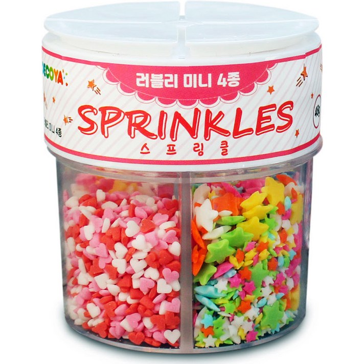 이홈베이킹 러블리 미니 4종 데코 스프링클, 48g, 1개