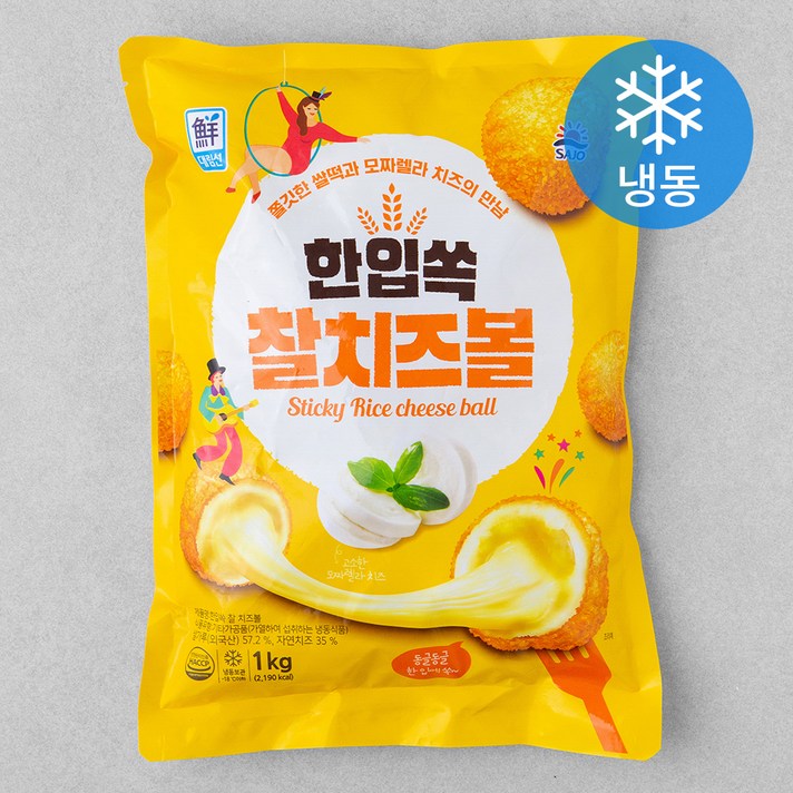 한입 쏙 찰 치즈볼 (냉동), 1kg, 1개