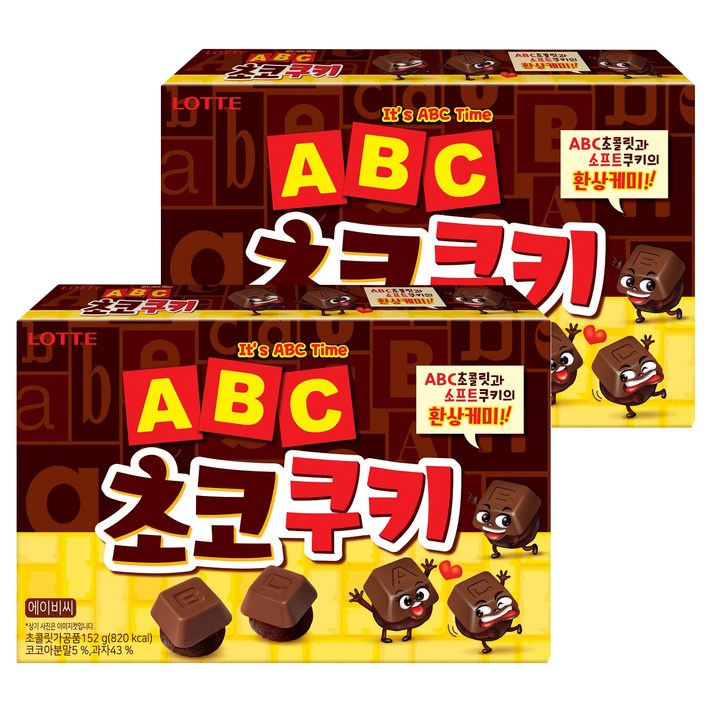 롯데제과 ABC초코쿠키, 2개, 152g