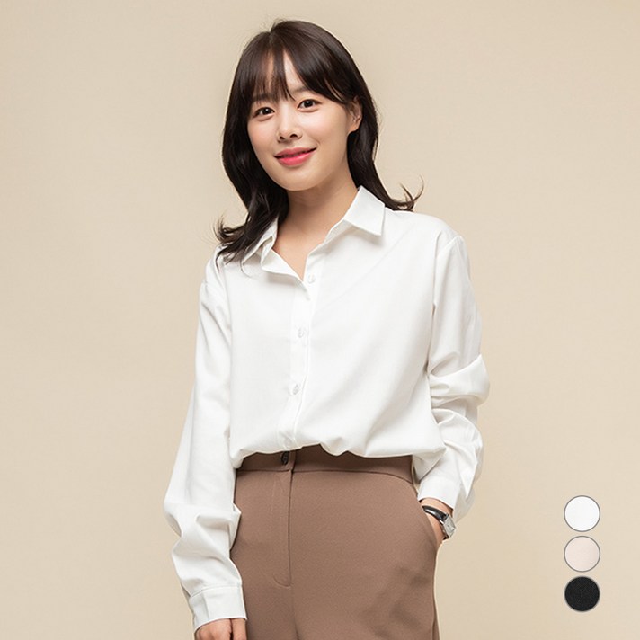 캐럿 여성 소프트터치 레귤러핏 셔츠 블라우스