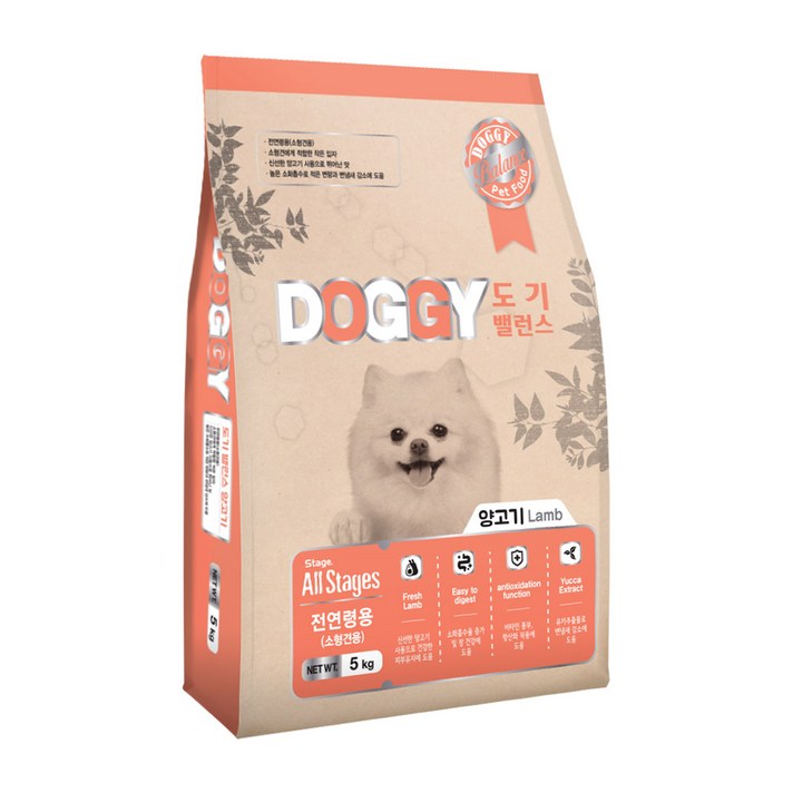 인터펫코리아 전연령용 도기밸런스 소형견 건식사료, 양, 5kg