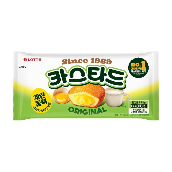 롯데 카스타드 오리지널, 230g, 2개