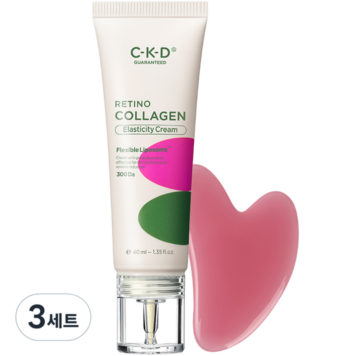 씨케이디 종근당건강 레티노콜라겐 저분자 탄력크림 40ml + 하트괄사 세트, 3세트