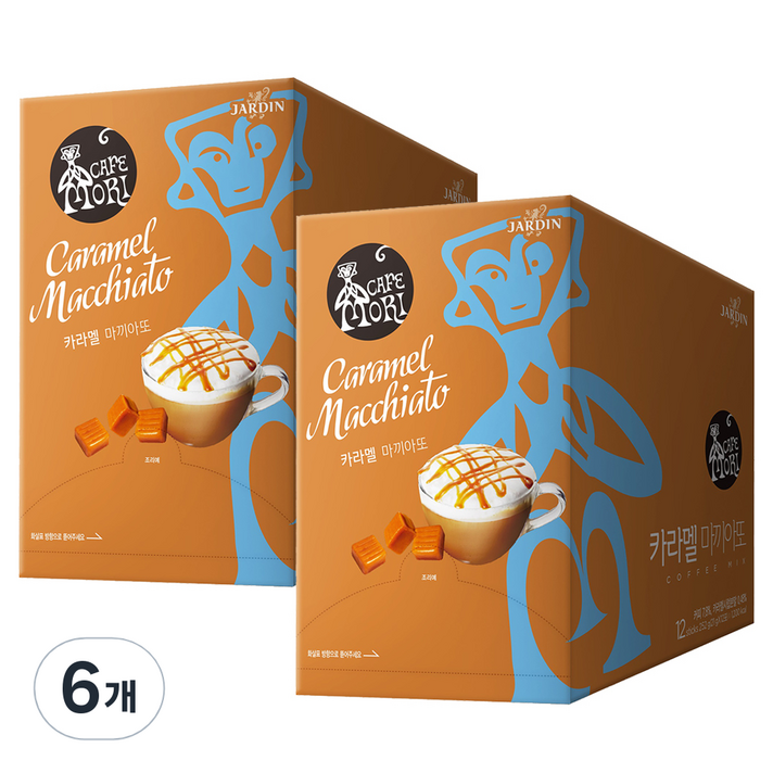 쟈뎅 까페모리 카라멜 마끼아또 커피믹스, 21g, 12개입, 6개