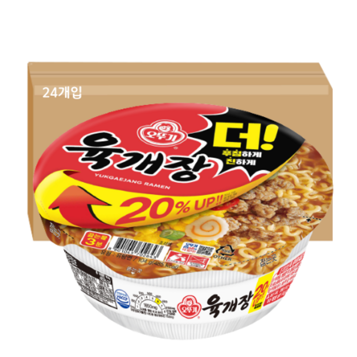 오뚜기 육개장 컵 104g, 24개
