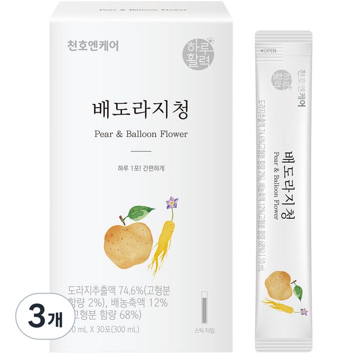천호엔케어 배도라지청, 10ml, 3개