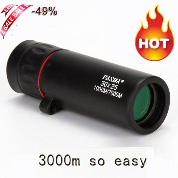 야투경 쌍원경 투시안경 야간투시경 뜨거운 판매 HD 30x25 단안 망원경 쌍안경 줌, 검정